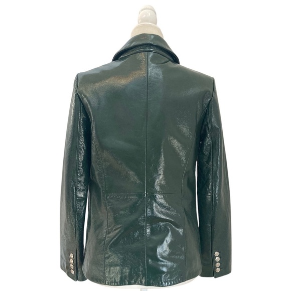 Walter Baker Marley Leather Blazer Forest Green - Picture 7 of 11